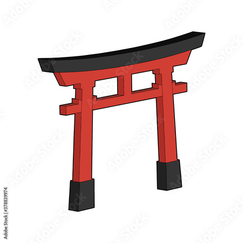 Design of torii gate illustration