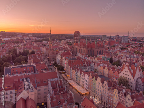 sunset over gdansk 
