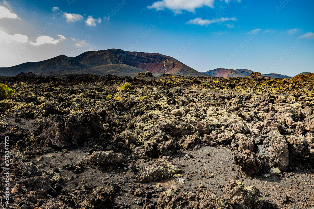 Paisajes del volcán Caldera Blanca de Lanzarote