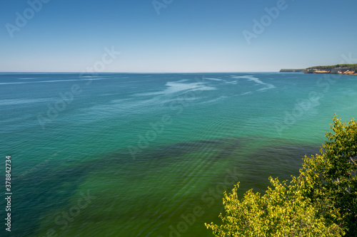 Crystal Clear waters of lake Superior at Pictured Rock National Lakeshore in Michigan