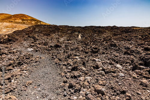 Paisajes del volcán Caldera Blanca de Lanzarote