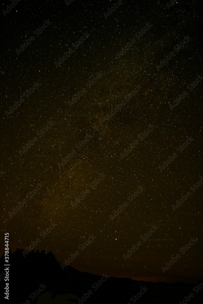 Faint starts in the night sky south of Flagstaff, Arizona, USA 