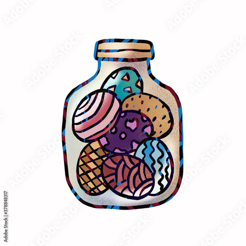 Illustration. Freehand drawing. Doodle. Design for print.