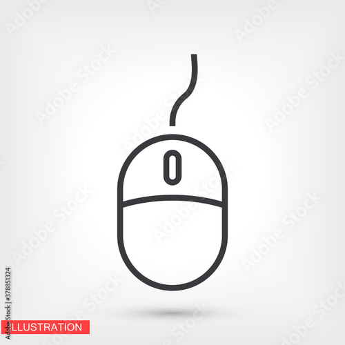 Computer mouse. Vector Eps 10 Design Flat Illustration best flashlight