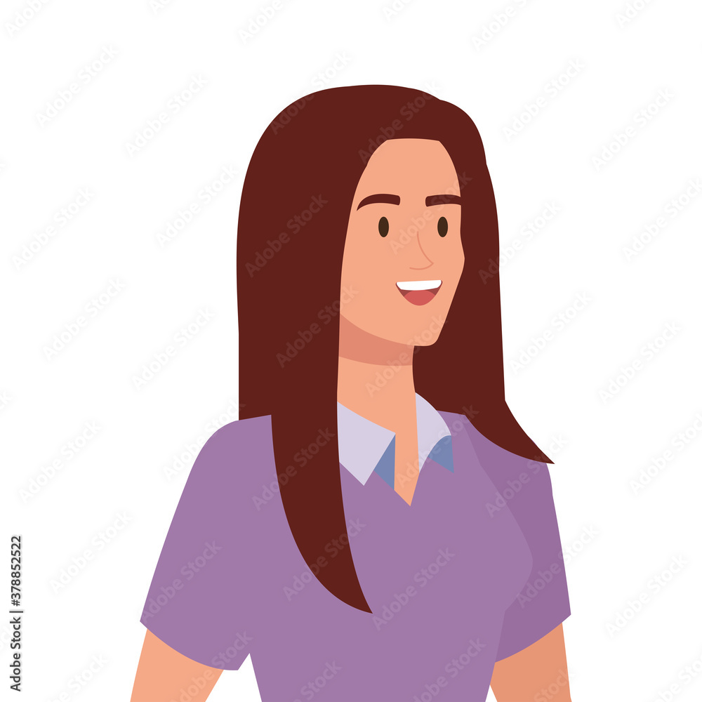 cute woman cartoon design, Girl female person people human and social media theme Vector illustration cute woman cartoon design, Girl female person people human and social media theme Vector illustration