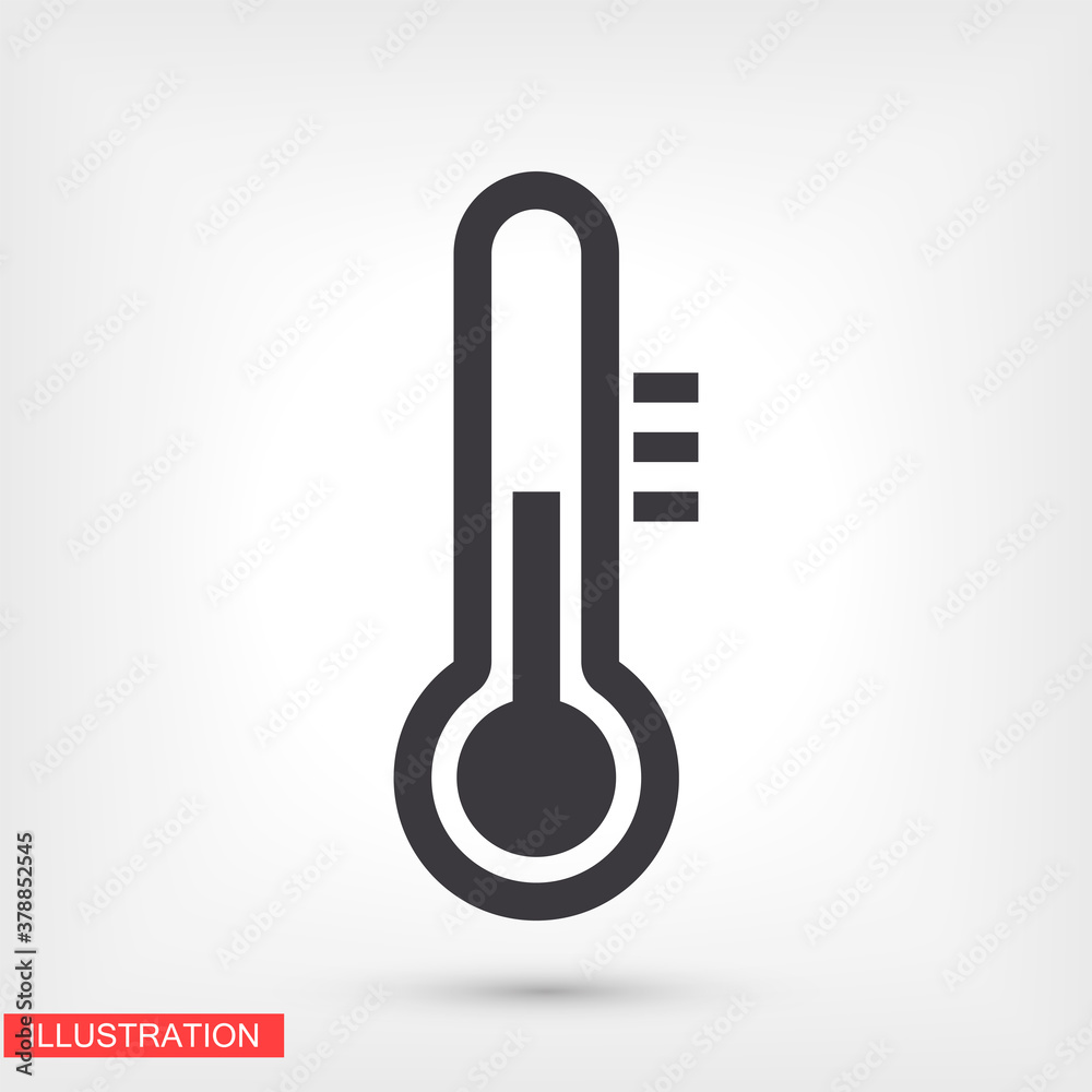 Medical thermometer icon. Vector Eps10 . thermometer shows temperature Flat Design Medical thermometer icon. Vector Eps10 . thermometer shows temperature Flat Design