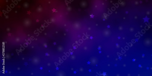 Dark Blue  Red vector texture with beautiful stars. Modern geometric abstract illustration with stars. Pattern for wrapping gifts.