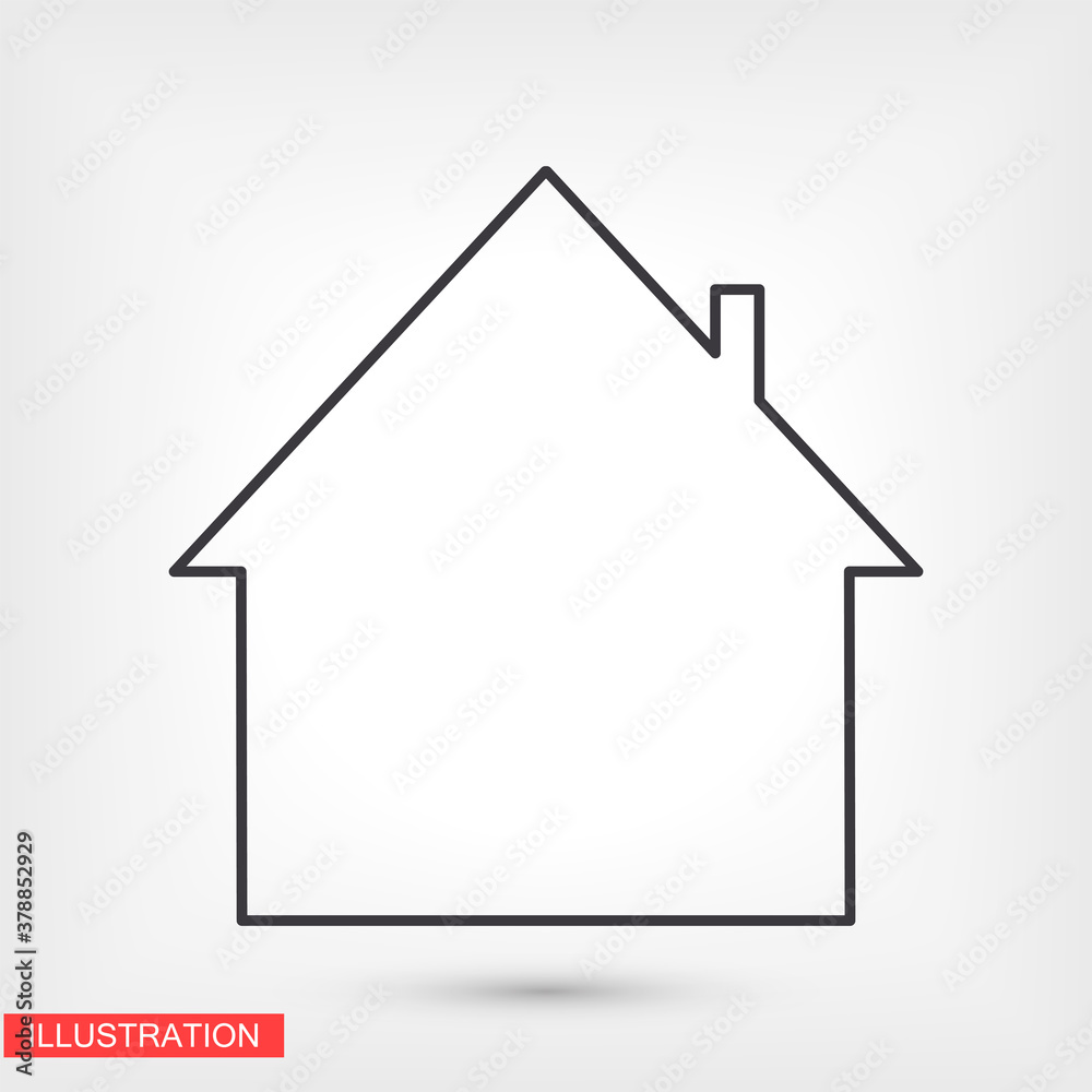Construction house building linear style on the background. Best icon 10 eps illustration Construction house building linear style on the background. Best icon 10 eps illustration