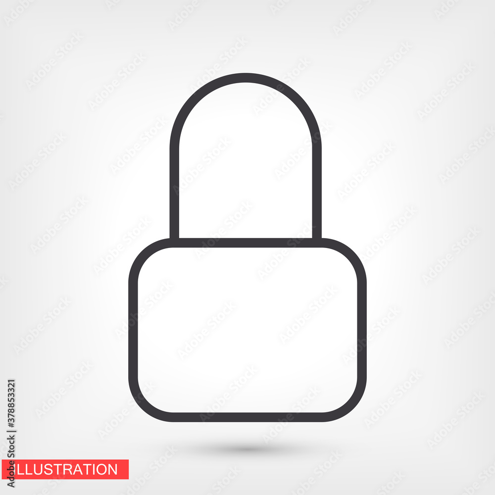 lock. black vector icon line linear style on the background. Best icon 10 eps illustration lock. black vector icon line linear style on the background. Best icon 10 eps illustration