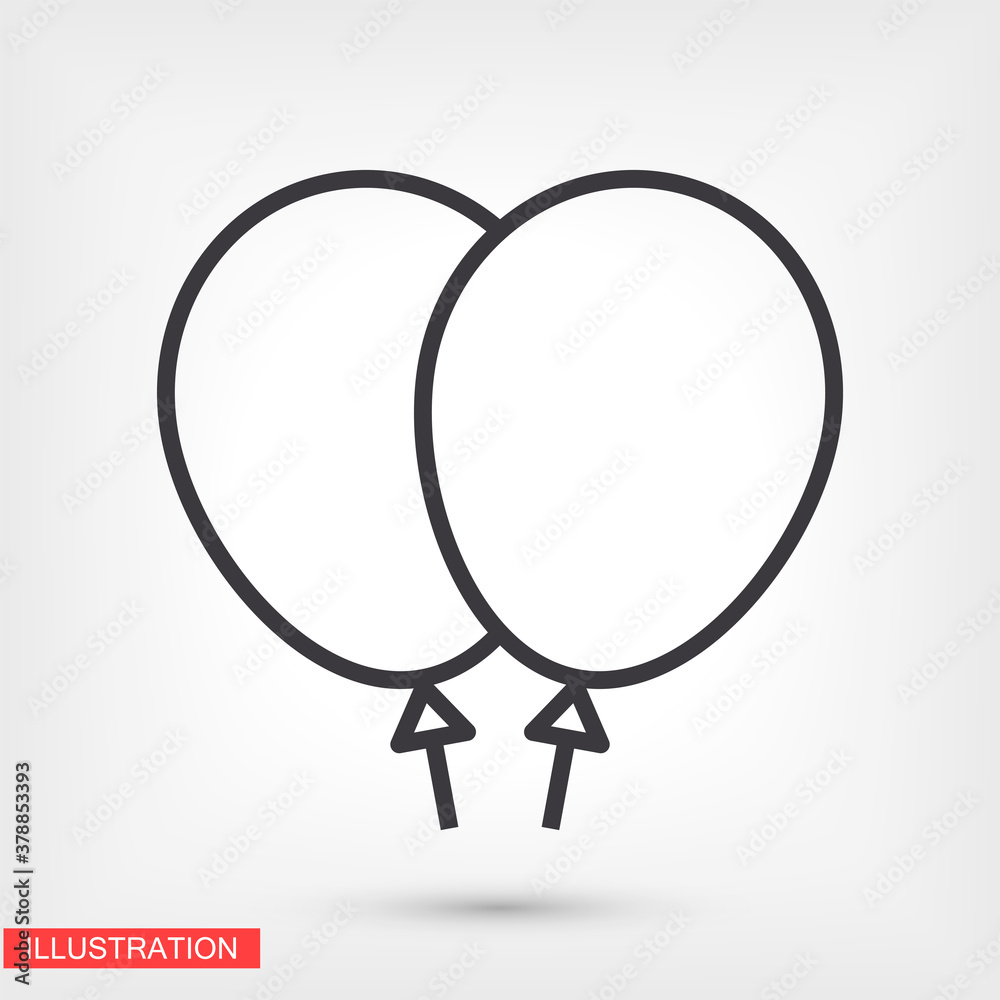 balloon decoration vector flat happiness holiday air icon line 10 eps balloon decoration vector flat happiness holiday air icon line 10 eps