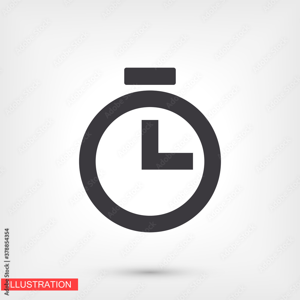 timer icon. stopwatch. Time Vector EPS 10. Second Flat Design. timer in flat style timer icon. stopwatch. Time Vector EPS 10. Second Flat Design. timer in flat style