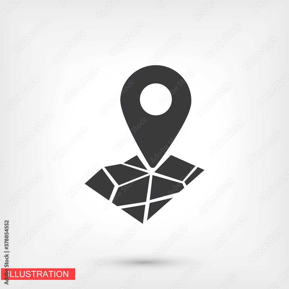 Pin on the map icon. Vector Eps 10 . Lorem Ipsum Flat Design Pin on the map icon. Vector Eps 10 . Lorem Ipsum Flat Design