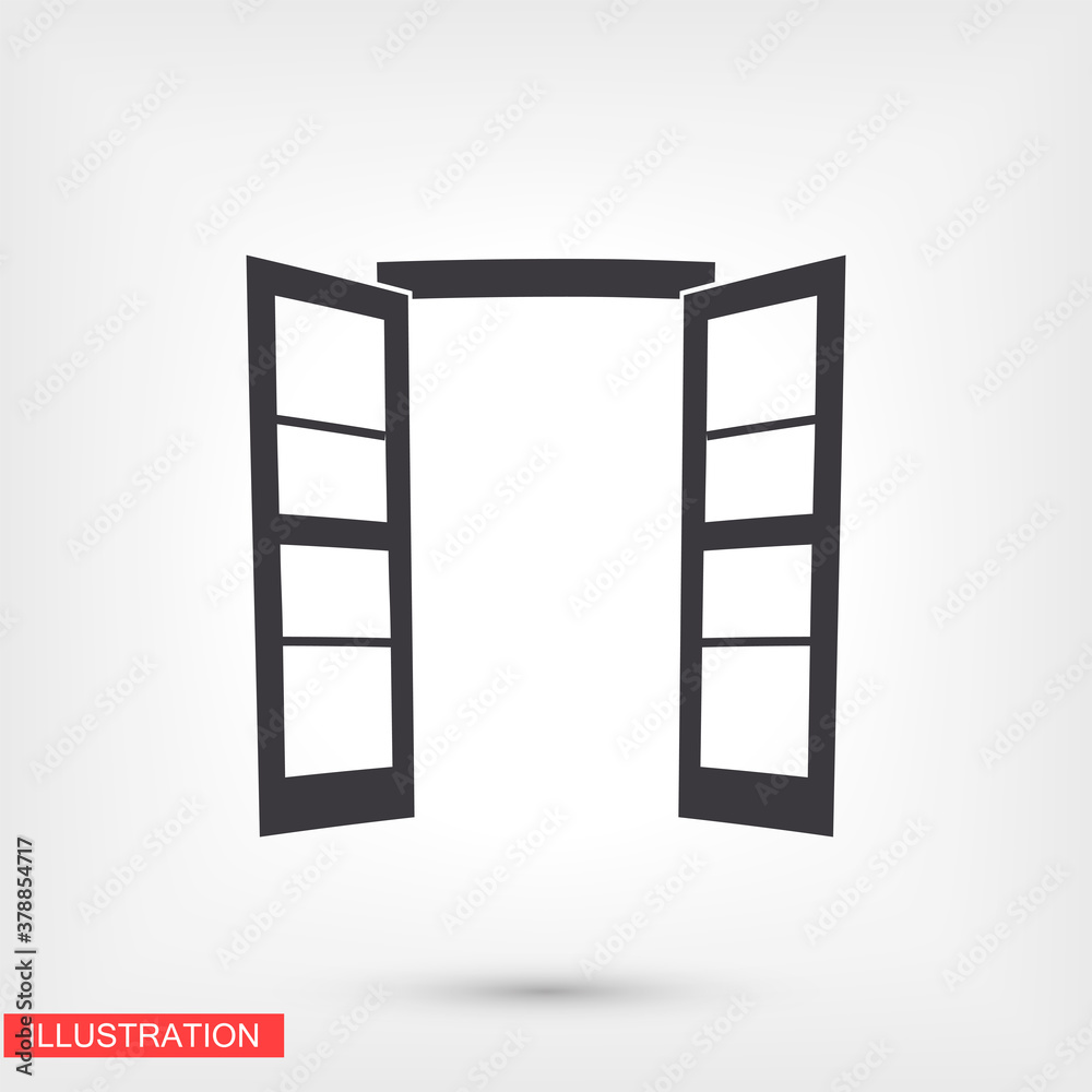 Door icon. Vector Eps 10 . Lorem Ipsum Flat Design Door icon. Vector Eps 10 . Lorem Ipsum Flat Design