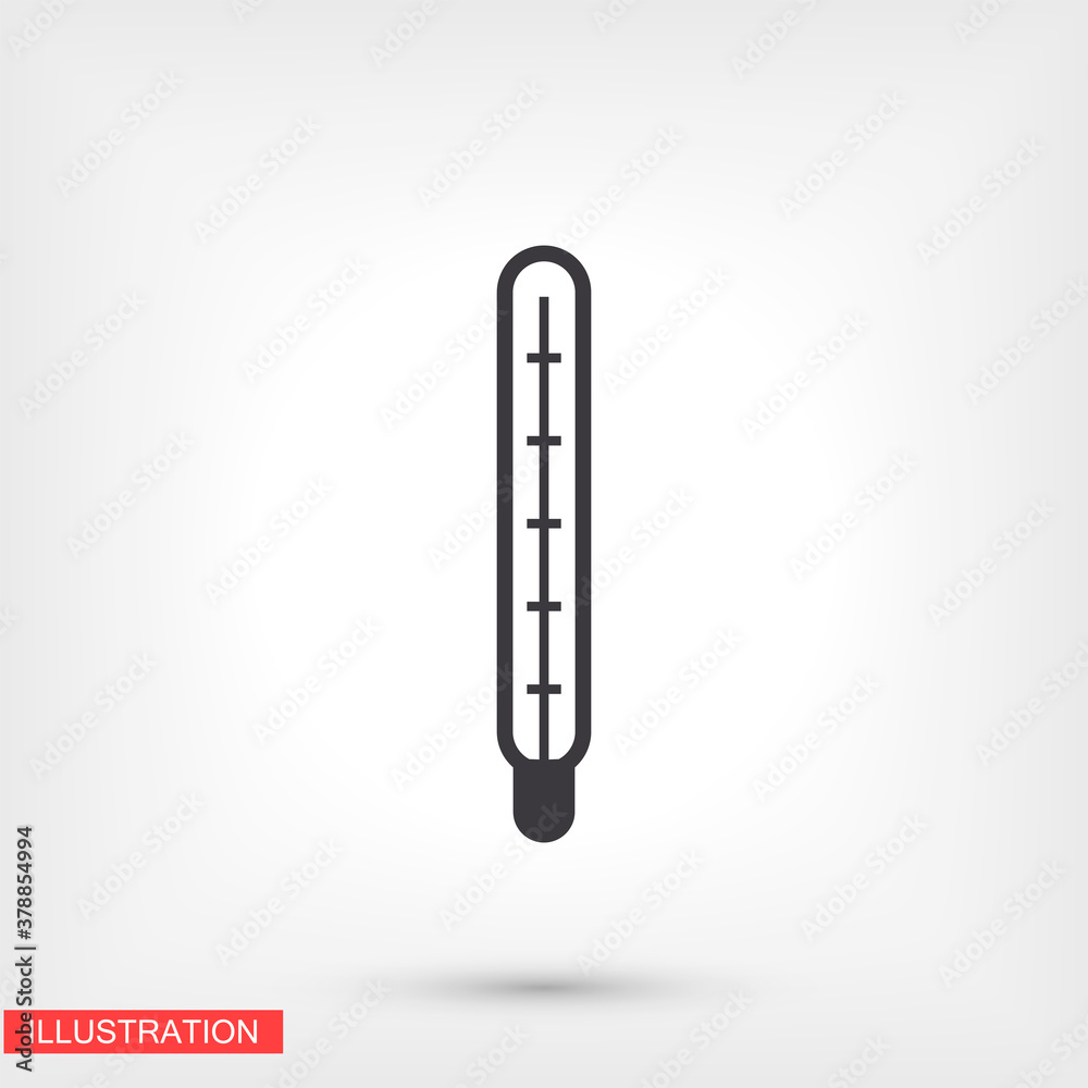 Medical thermometer icon. Vector Eps10 . thermometer shows temperature Flat Design