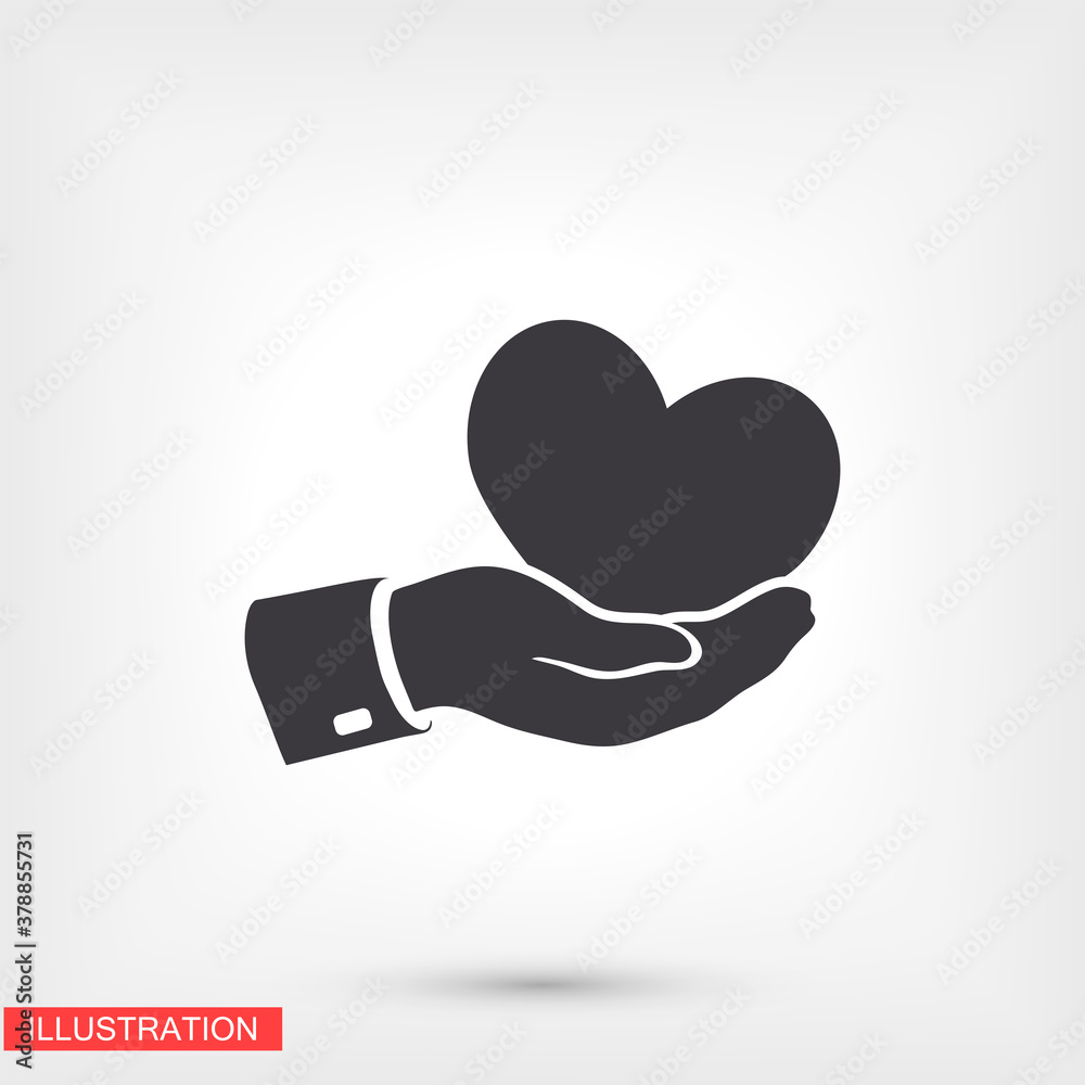 heart in hand. hand holds a heart. heart icon. vector graphics of hands and hearts. kindness and love. in hand is love. 10 eps heart in hand. hand holds a heart. heart icon. vector graphics of hands and hearts. kindness and love. in hand is love. 10 eps