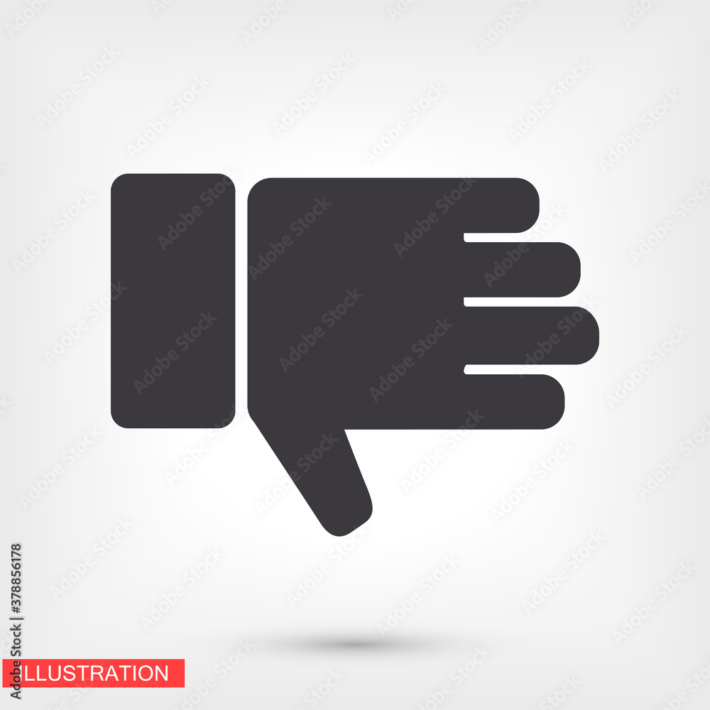 hand with thumb down  icon. Vector  Eps 10 . Lorem Ipsum Flat Design