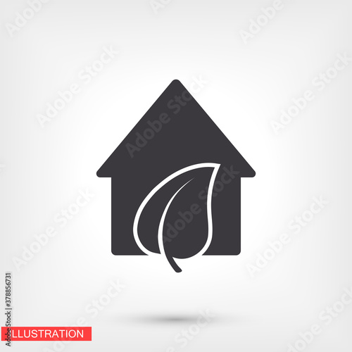 Eco House icon. Vector Eps 10 . Lorem Ipsum Flat Design