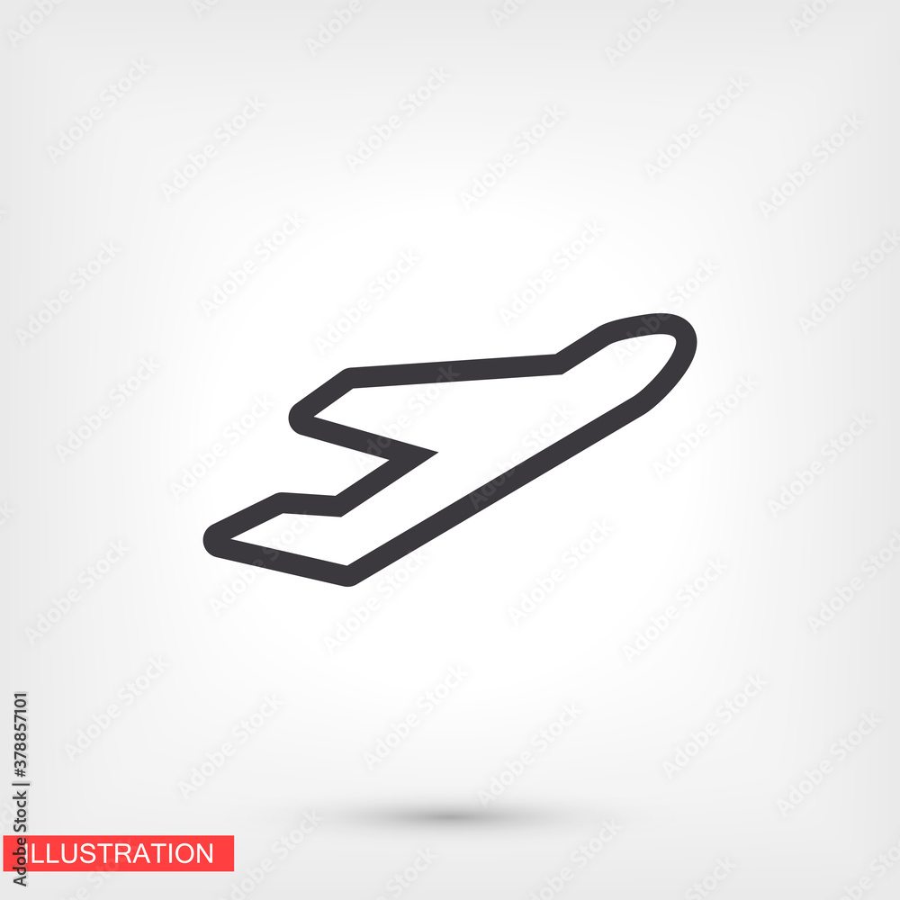 Plane icon. Vector plane flat design. Plane flying. the plane takes off. the work is done for your use for your purposes and purposes. eps 10 icons vector