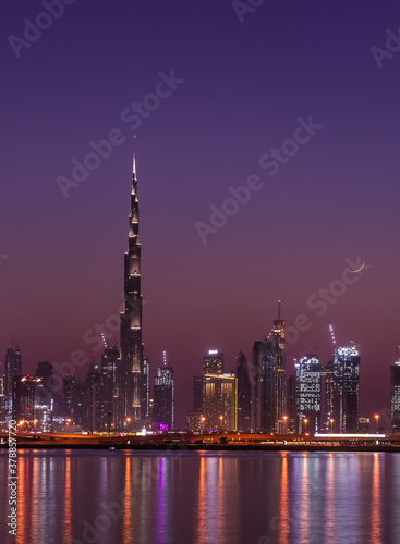Dubai City skyline at Night