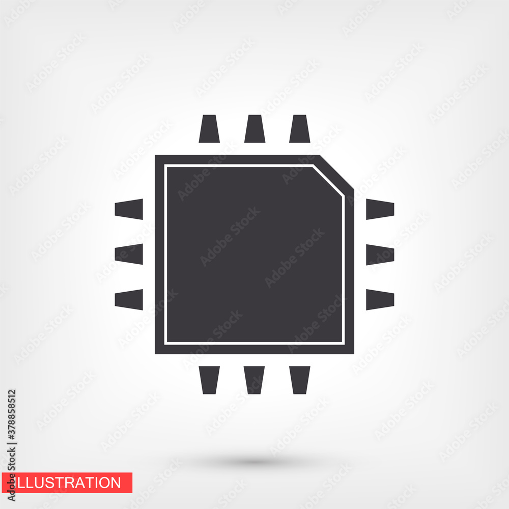 CPU vector icon. chip. CPU. Vector graphics. chip in the graph. 10 eps CPU vector icon. chip. CPU. Vector graphics. chip in the graph. 10 eps