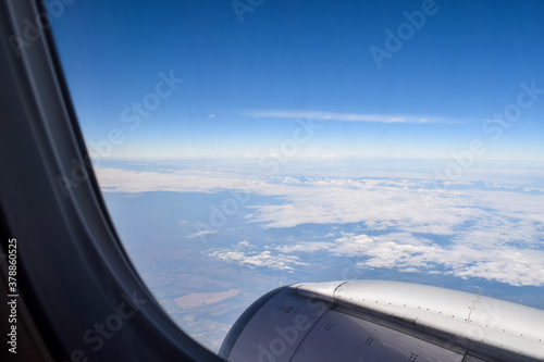 view from airplane window © Andrea Villa