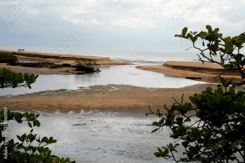 prado, bahia / brazil - september 12, 2008: mouth of the river Cahy in the city of Prado, in the south of Bahia. photo