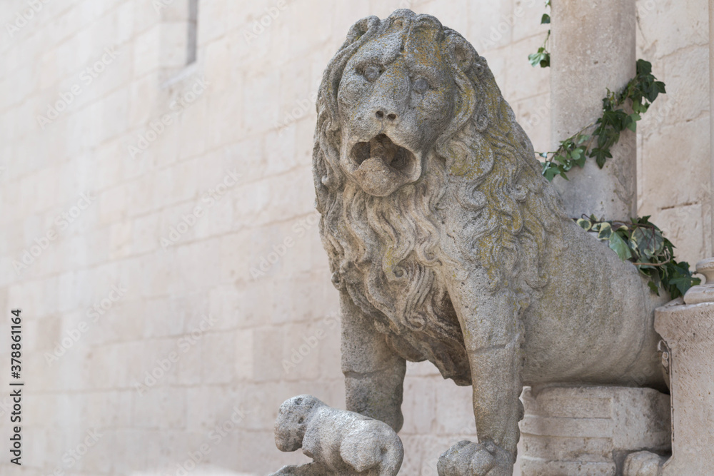 Italian stone lion.