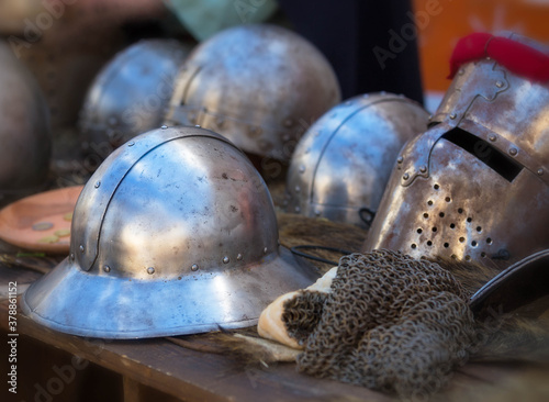 Reproduction of medieval helmets