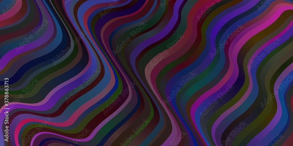Dark Blue, Red vector background with lines.