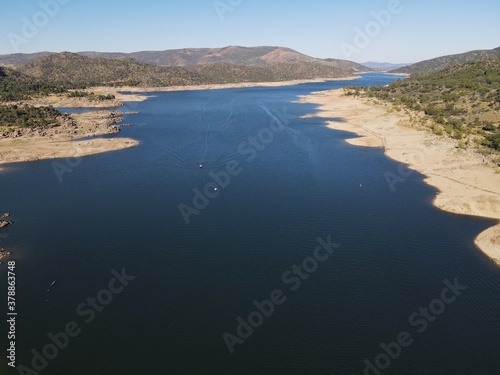 Vista aerea rio Alberche Navaluenga