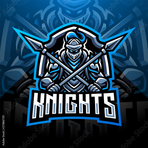 Knight esport mascot logo design