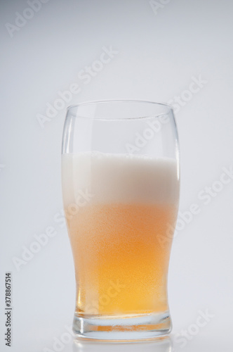 Close-up of a beer glass