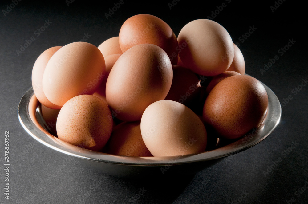 Close-up of a bowl of brown eggs Close-up of a bowl of brown eggs