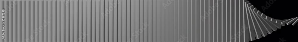 Perfect loop, 3D geometric shapes, resolution 5760x1080