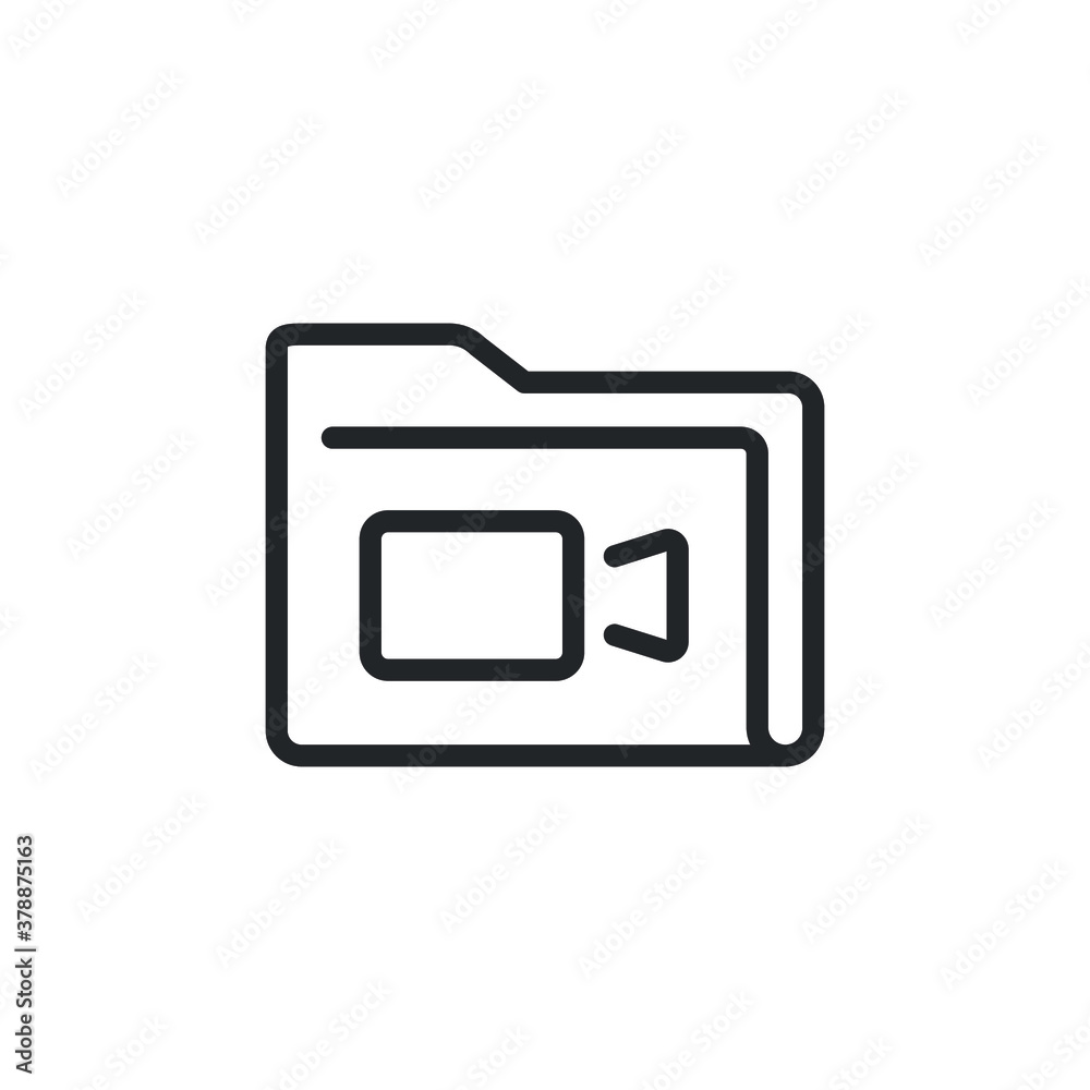 Media Documents or Collection of video property files icon. Multimedia recording directory. record album gallery. Folder and film projector. Vector illustration. Design on white background. EPS 10 Media Documents or Collection of video property files icon. Multimedia recording directory. record album gallery. Folder and film projector. Vector illustration. Design on white background. EPS 10