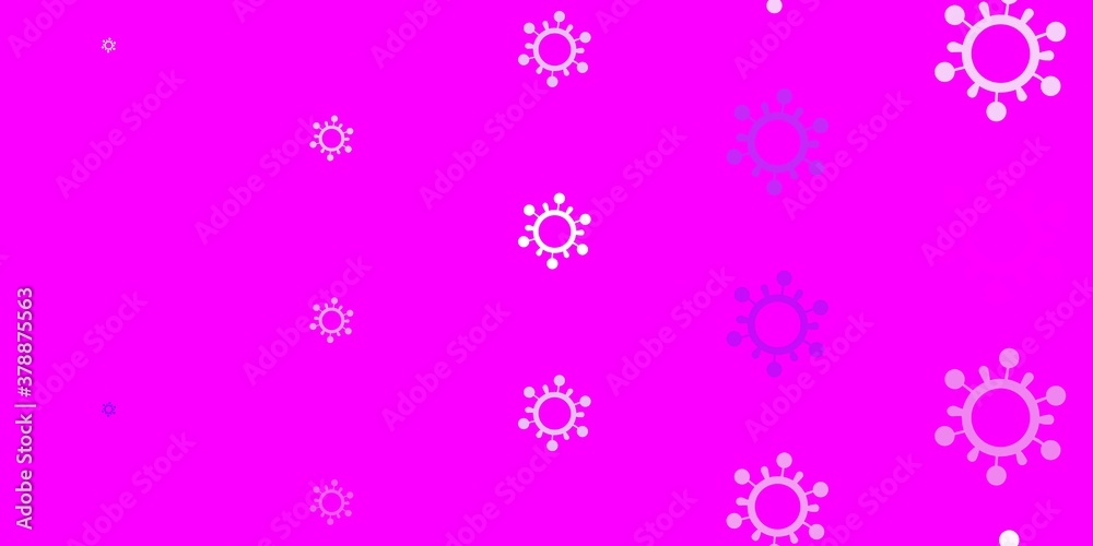 Light Purple, Pink vector template with flu signs. Light Purple, Pink vector template with flu signs.