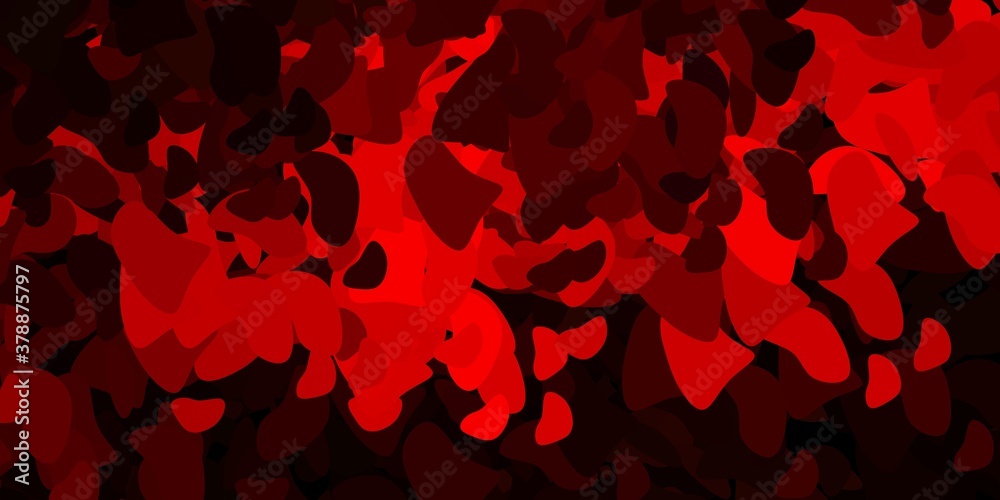 Dark red, yellow vector backdrop with chaotic shapes.