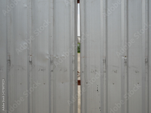 aluminum fence texture background.