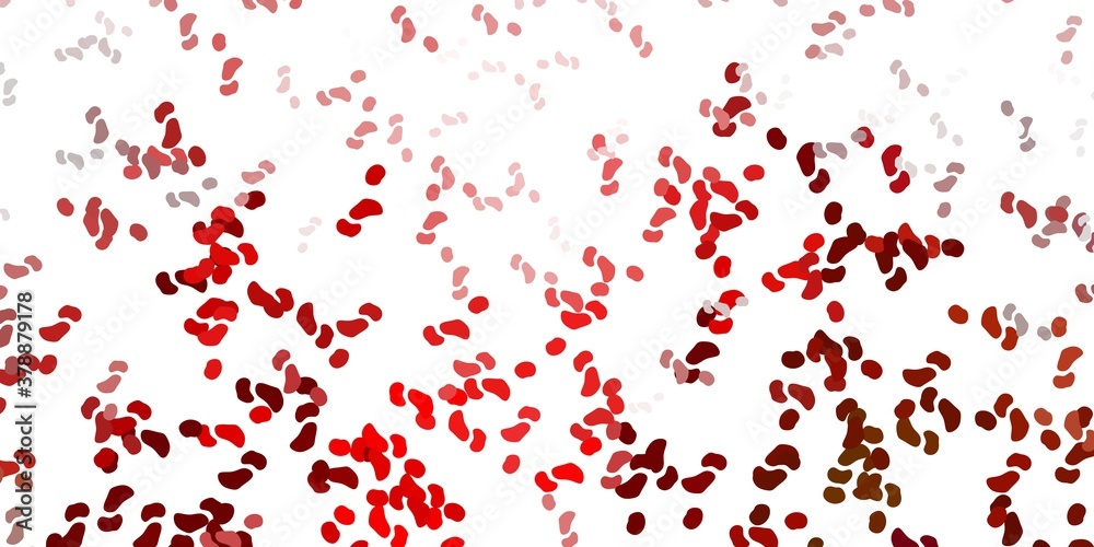 Fototapeta premium Light orange vector pattern with abstract shapes.