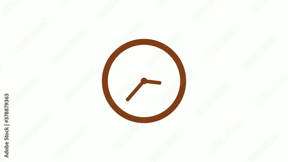 Amazing circle brown dark clock icon on white background,clock icon without trick Amazing circle brown dark clock icon on white background,clock icon without trick