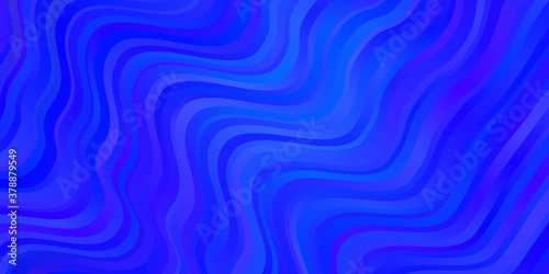 Dark BLUE vector background with curves.