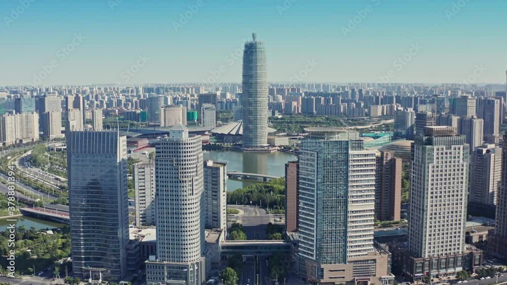 China Zhengzhou CBD aerial photography China Zhengzhou CBD aerial photography