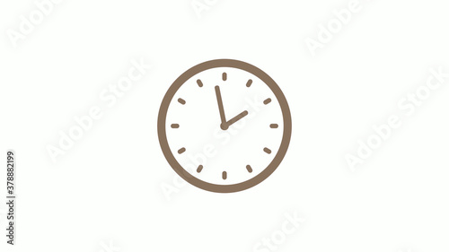 Wallpaper Mural New brown gray circle clock icon on white background Torontodigital.ca