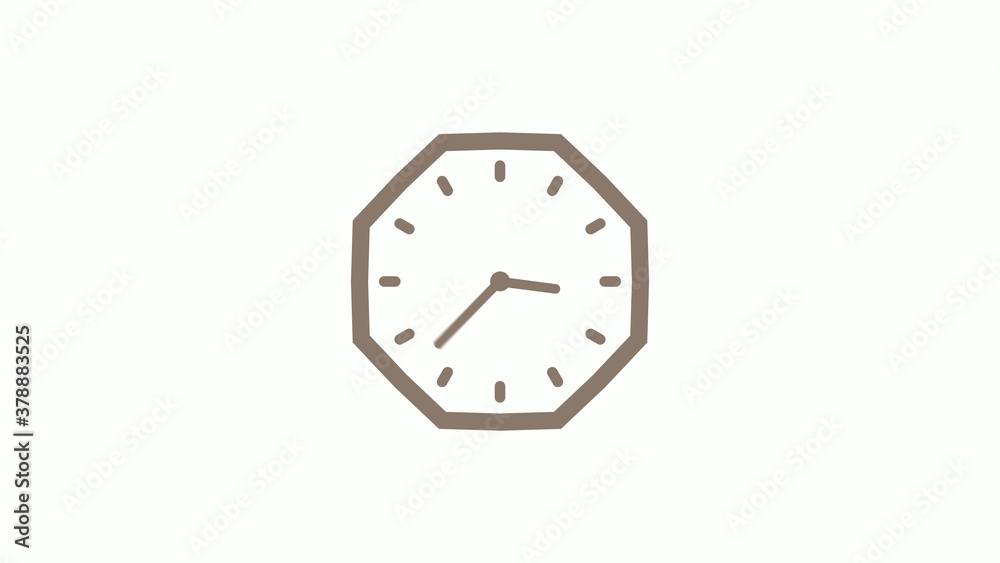 New counting down 12 hours clock icon on white background New counting down 12 hours clock icon on white background