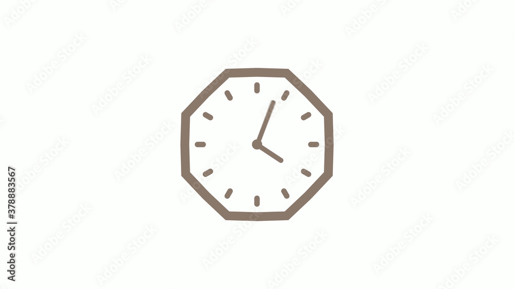 New counting down 12 hours clock icon on white background New counting down 12 hours clock icon on white background
