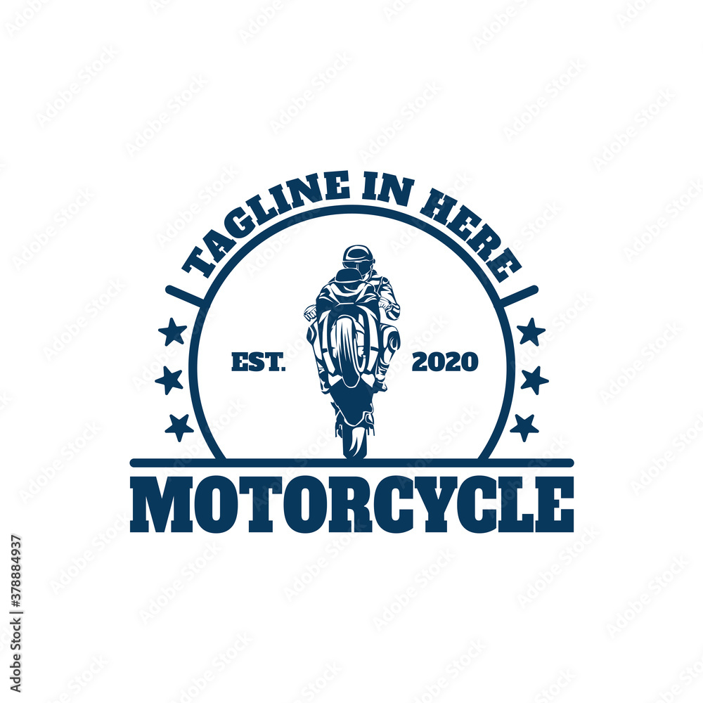 Motorcycle Sport Logo Template Design Vector