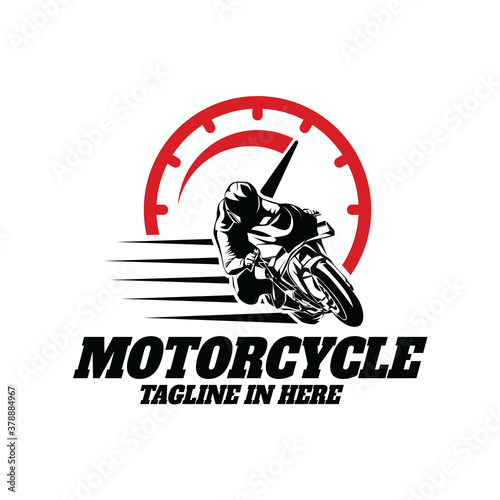 Motorcycle Sport Logo Template Design Vector