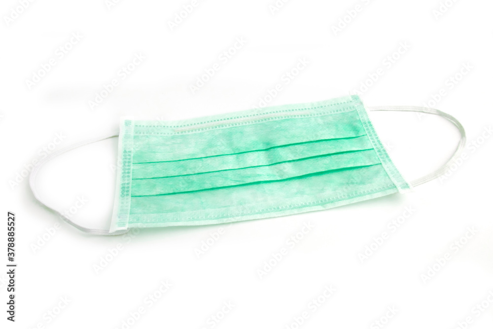 Medical mask for covid-19 corona virus isolated on a white background Medical mask for covid-19 corona virus isolated on a white background