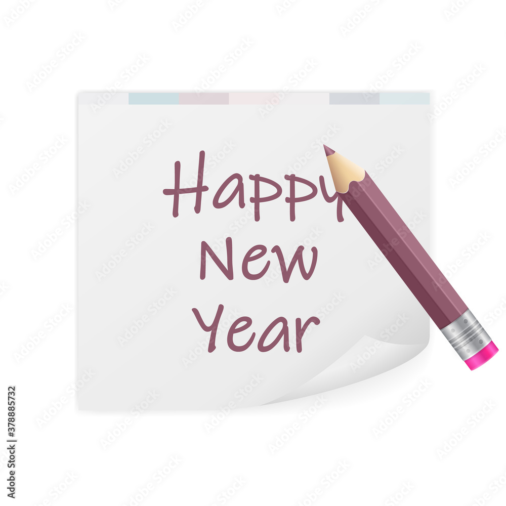 Notepad happy new year text Notepad happy new year text