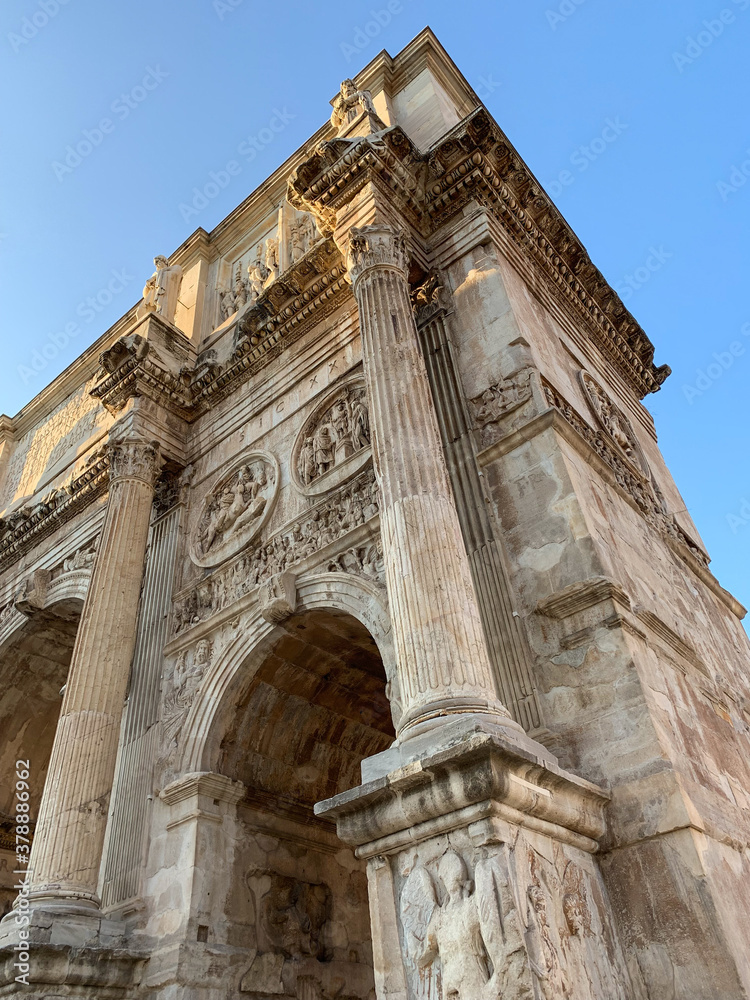 Detail of the Triumph Arch of Constantine - Arco di Costantino - Rome, Italy Detail of the Triumph Arch of Constantine - Arco di Costantino - Rome, Italy